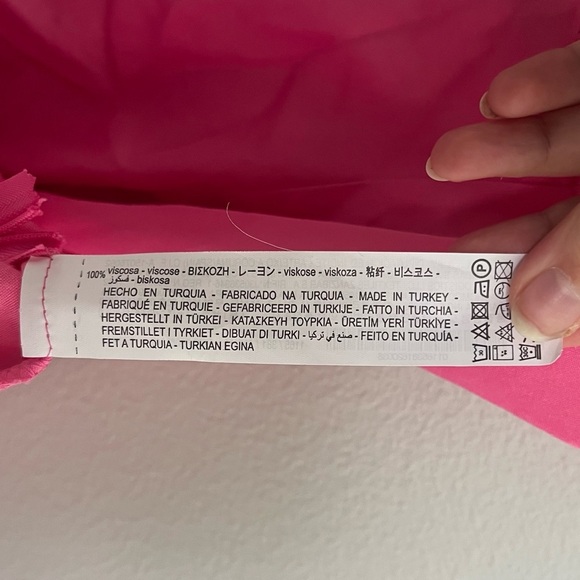 Zara Satin Mini Dress – Barbiecore 90s Coquette Babydoll - Hot Pink - Size M - Picture 10 of 15